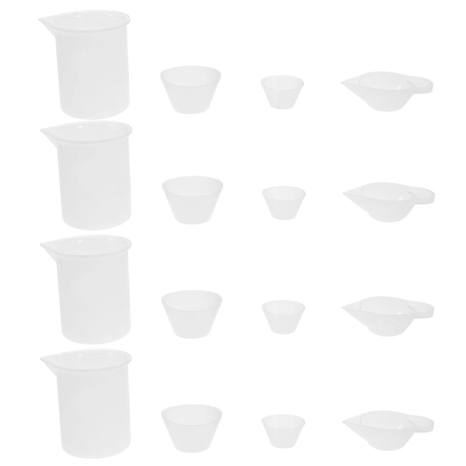 16 Pcs DIY Crystal Epoxy Tool Kits Practical DIY Use Professional Mini Tool Set Silicone Cup Supplies (Separating Cup, Measuring Cup, Small Dispensing
