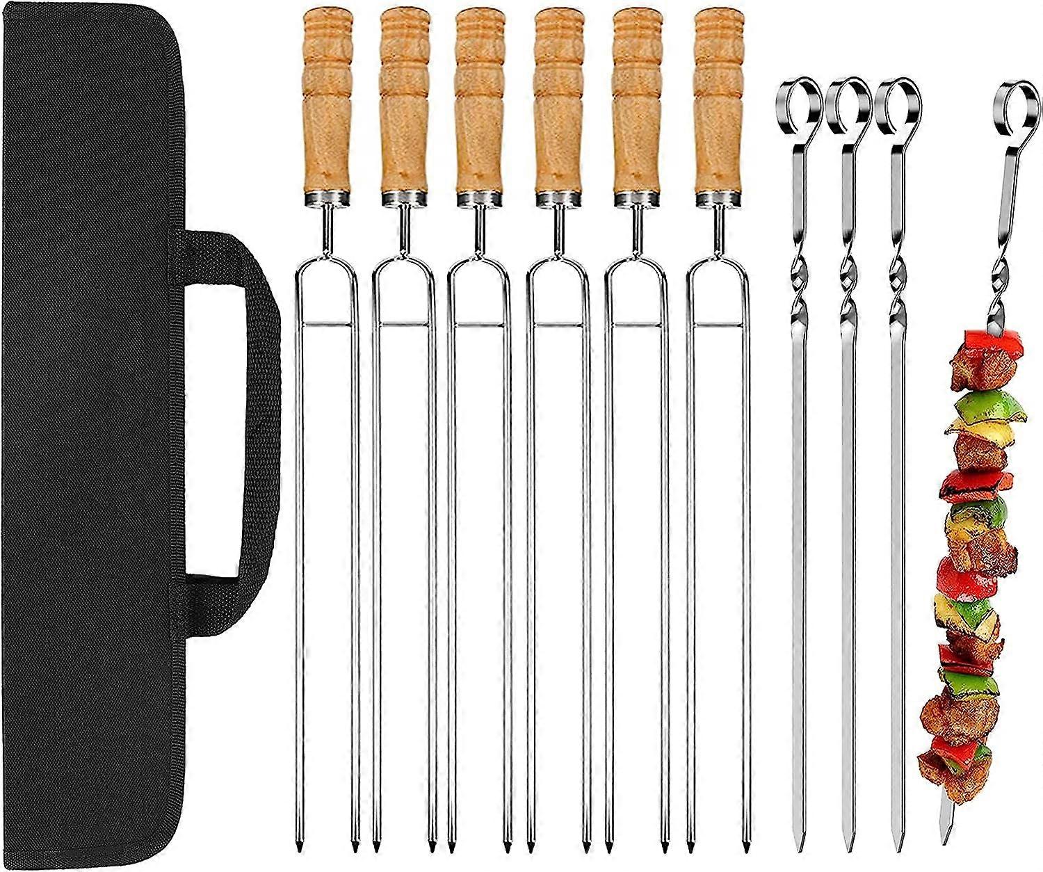 Spiedini per Barbecue Pic a Spiedini INOX Kebab Kit Spiedini Piqué a Spiedini de Rutilisables U Spiedini Barbecue 40cm (10 Pezzi)