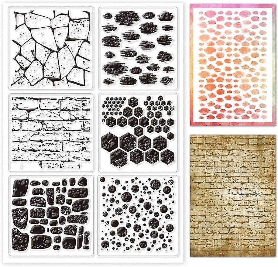 1Sheet Geometric Texture Silicone Clear Stamp