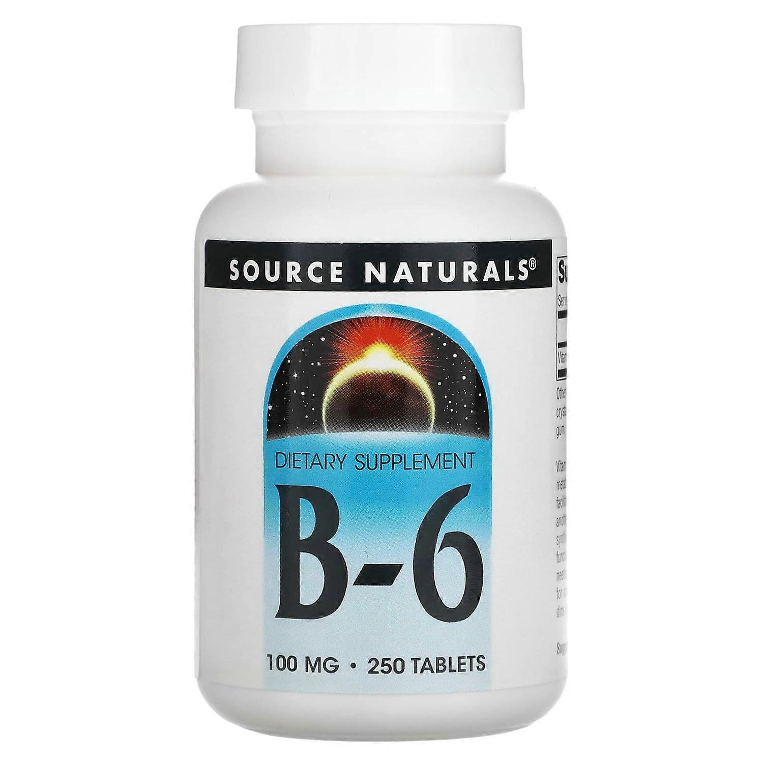 Source Naturals, B-6, 100 mg, 250 Tablets