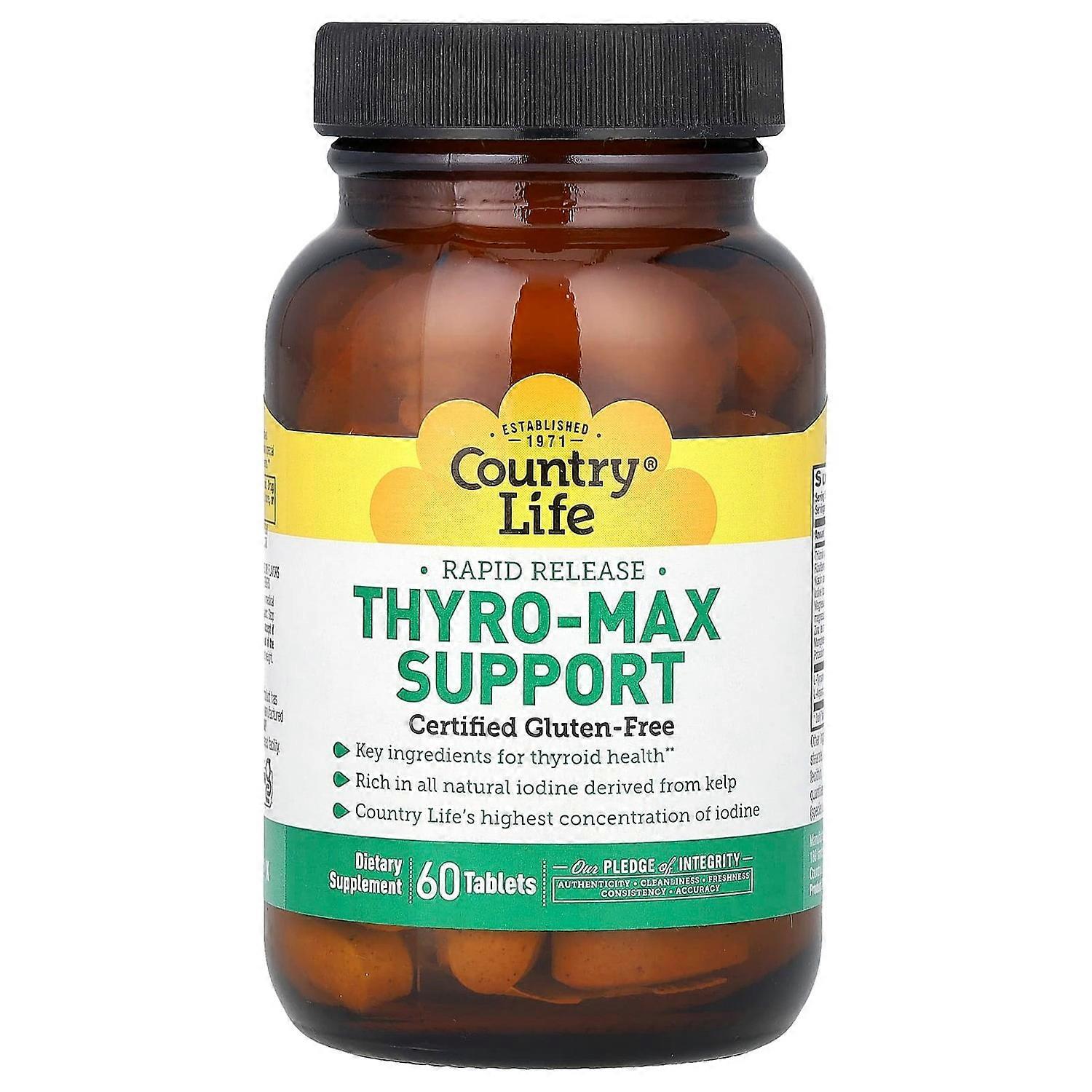 Country Life, Rapid Release Thyro-Max Support, 60 Tablets