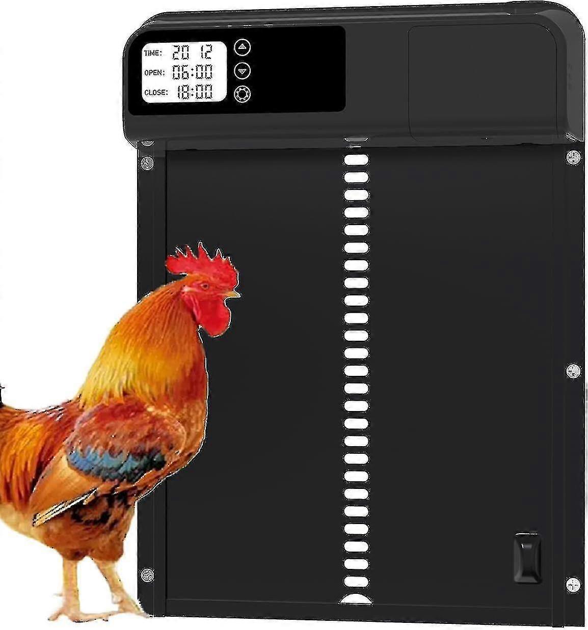New Black Automatic Chicken Coop Doorautomatic Chicken Coop Door With Timer And Manual,chicken Coop Door In