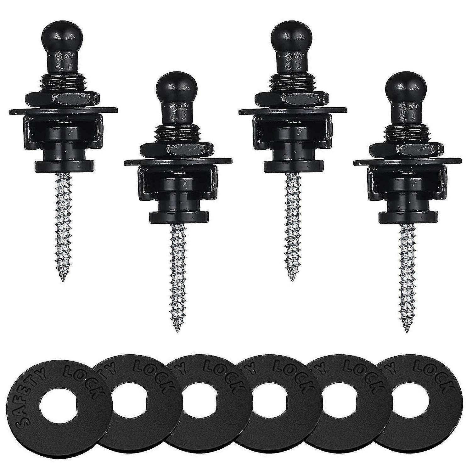 Guitar Straps Lock Set,4pcs Guitar Strap Button Locks With Screw