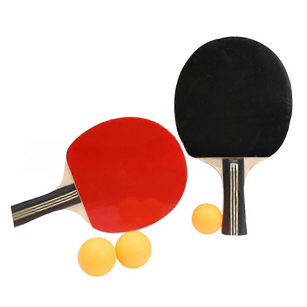 Raquetes de tênis de mesa portáteis Set Ping Pong Blade Rackets Paddle Of 2 Long Handle Ping Pong Paddles