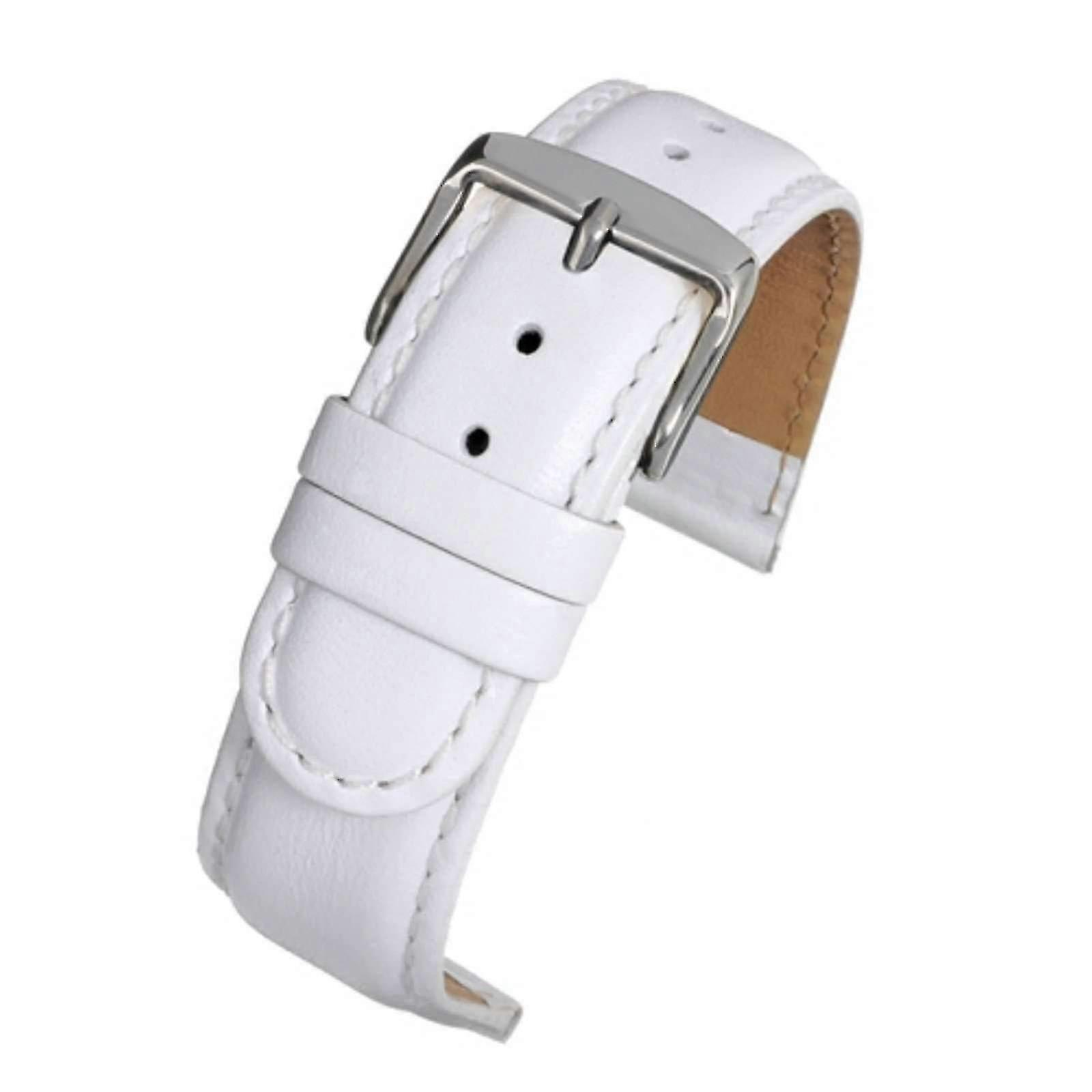 calf leather watch strap white padded