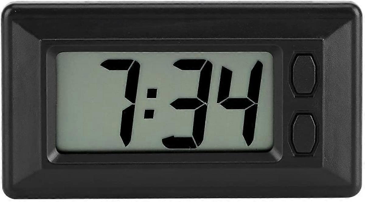 Wekity LCD Digital Clock Table Car Dashboard Desk Electronic Clock Date Time Calendar Display