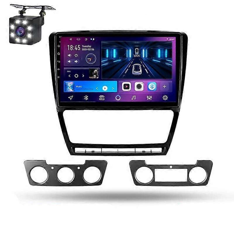 For Skoda Octavia 2 A5 2008-2013 Car Multimedia Radio Wireless Carplay Navigation Android Auto GPS