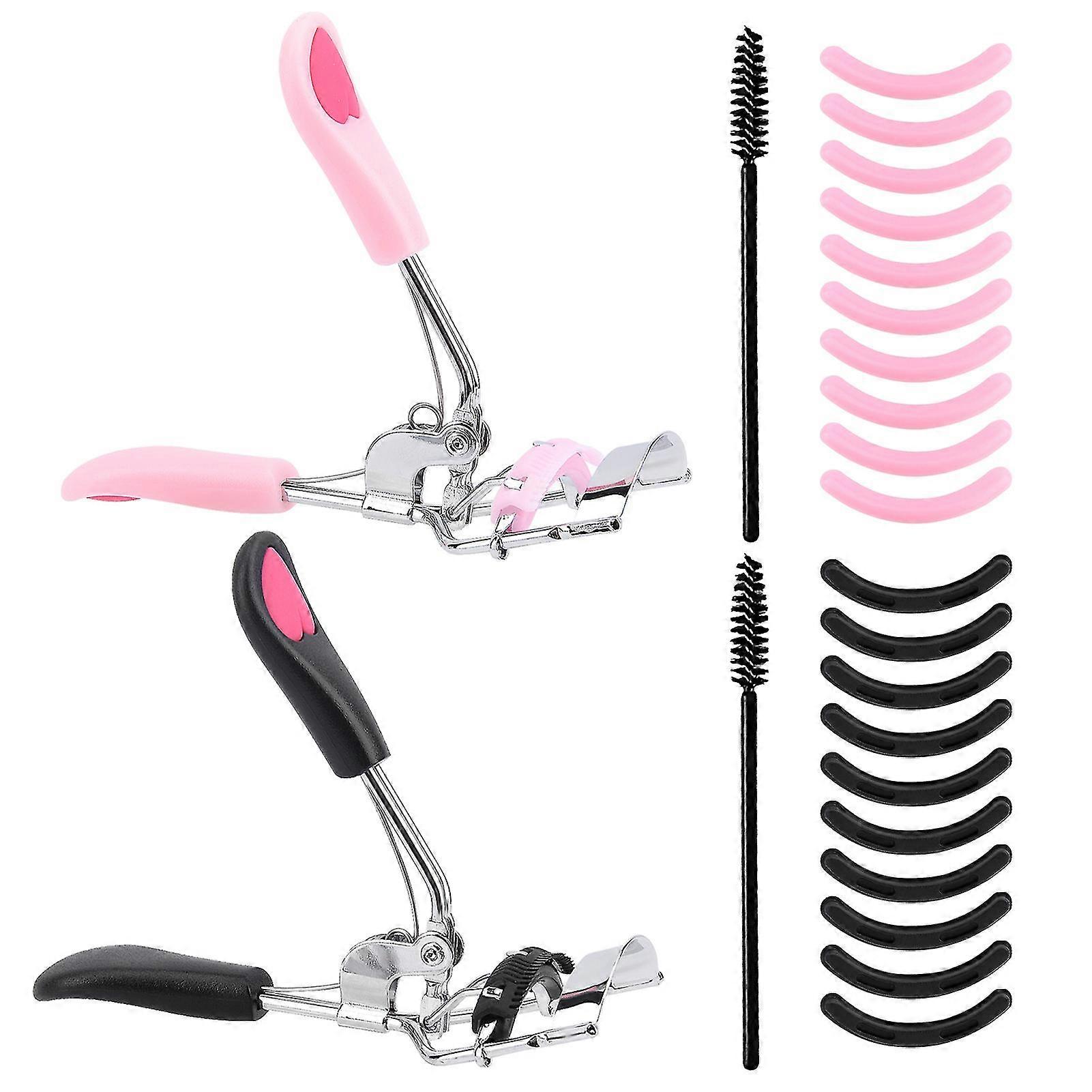 24pcs Home Long Lasting With Comb Silicone Refill Pad Eyelash Curler Kit Mini