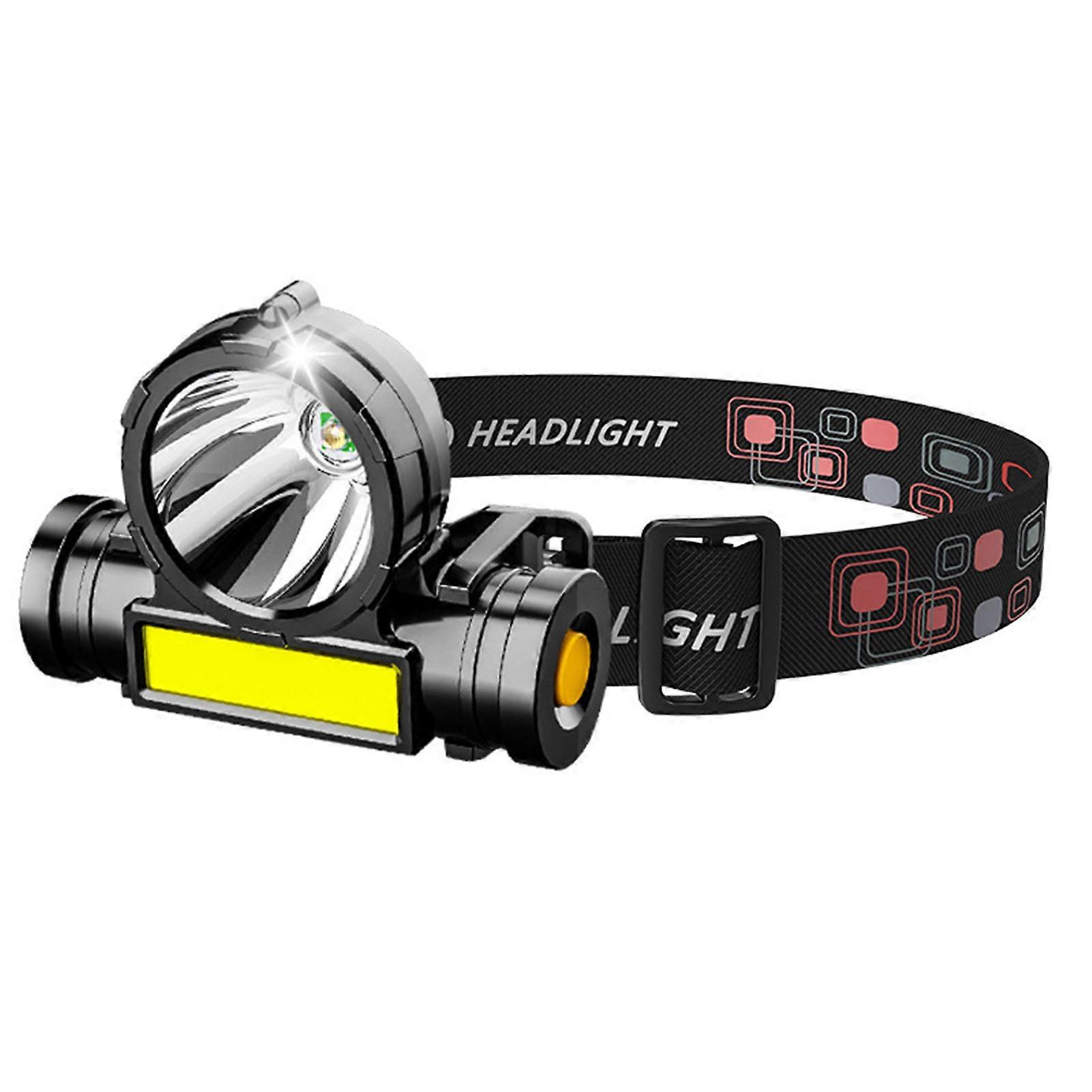 3 Modes Head-mounted Flashlight Durable Chargable Head Flashlight for Fishing