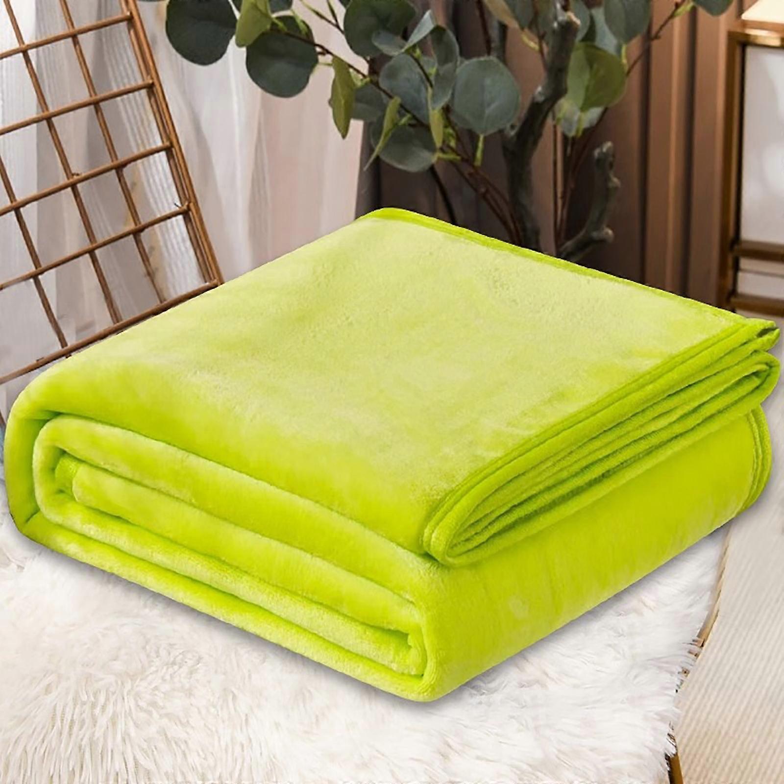 Super Soft Warm Solid Warm Micro Plush Fleece Blanket Throw Rug Sofa Bedding 100x150cm