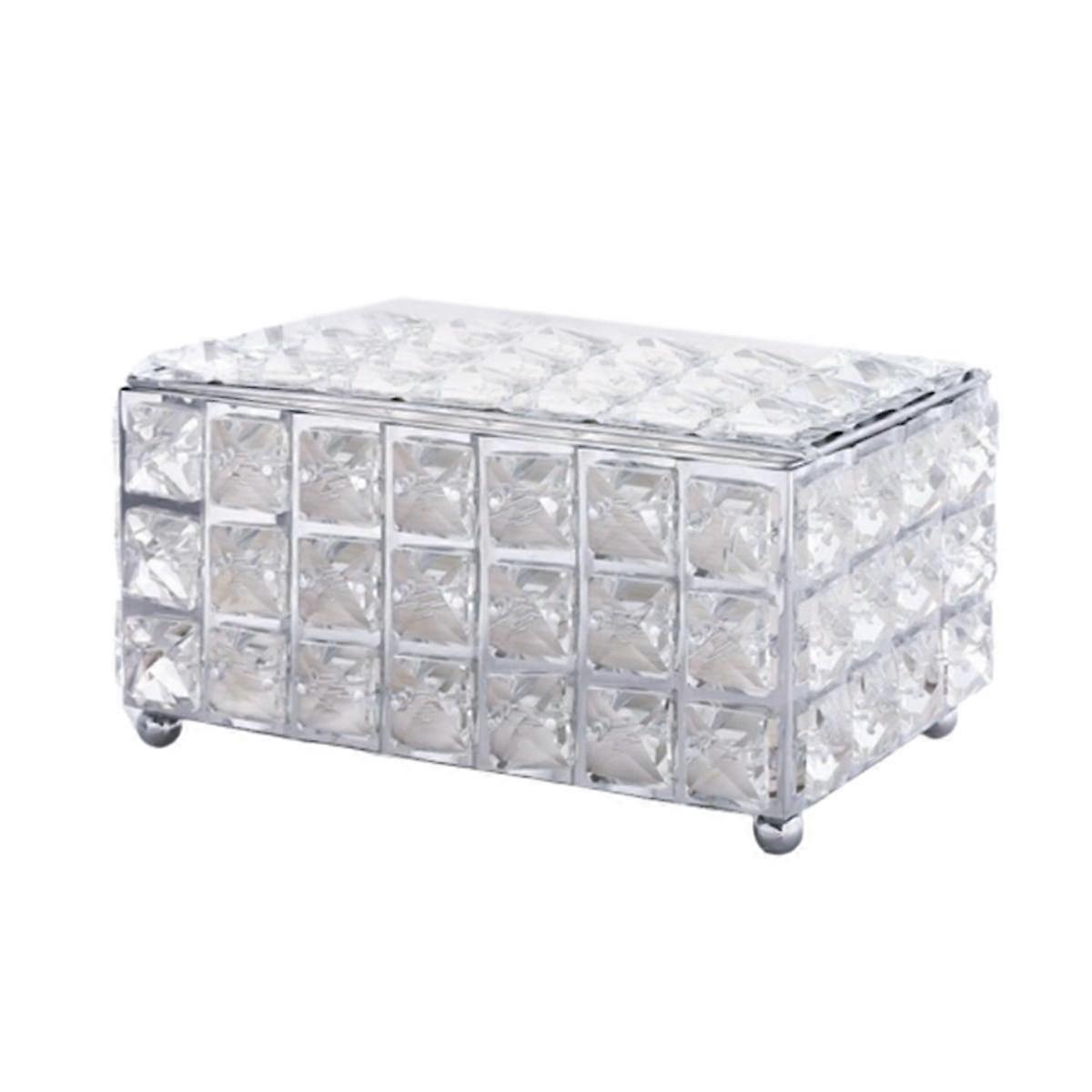 Crystal Tissue Box Nordic Simple Fashionable Table Napkins Storage Box Bar Diamond Holder Living Gi