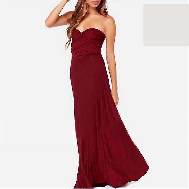 Femmes Soirée Multi Way Wrap Demoiselle d'honneur Robe Maxi Longue Formelle -Suzuka