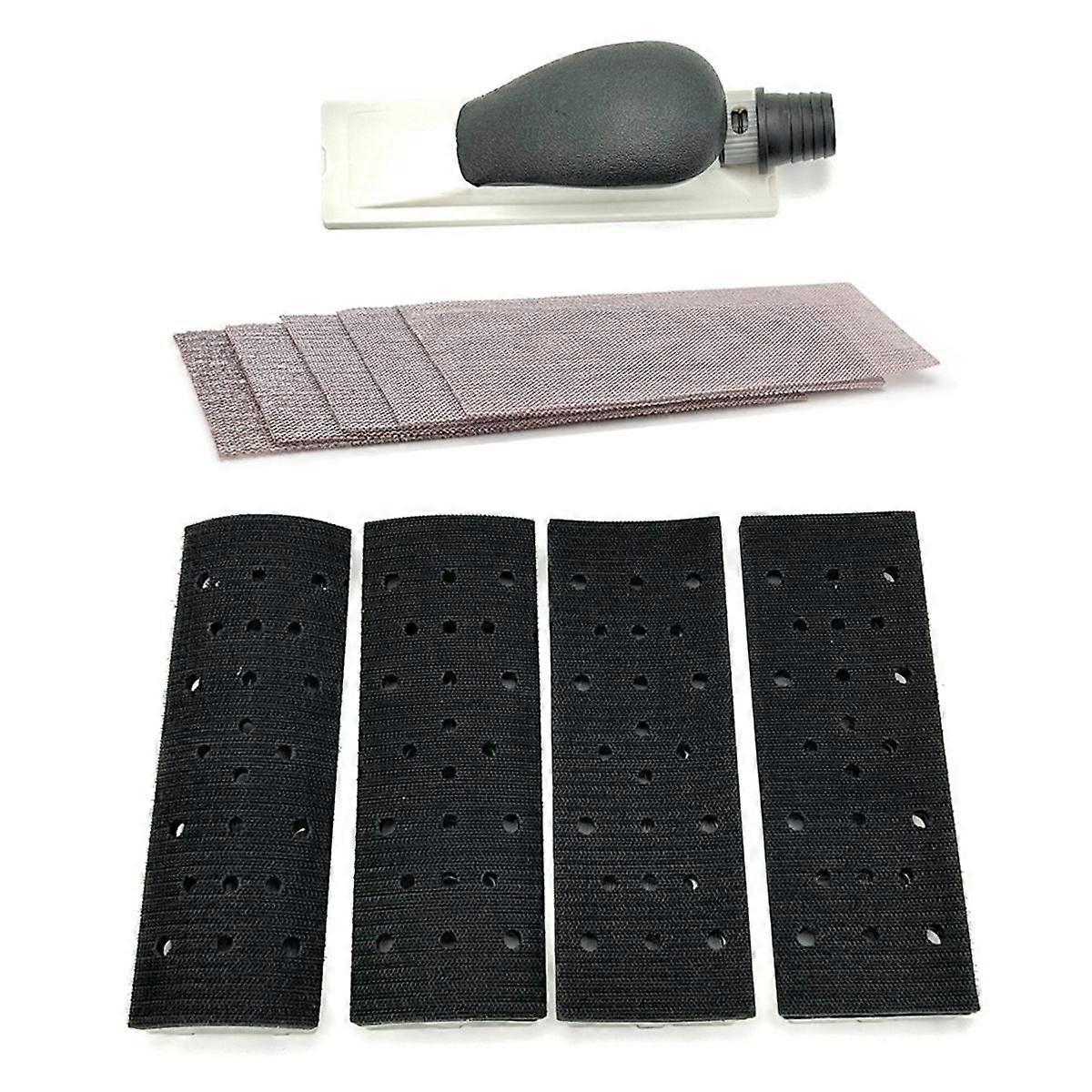 Hand Sanding Block Dust Extraction Grinding Hand Sander Multi-Hole with Sandpaper for Wood Polishin