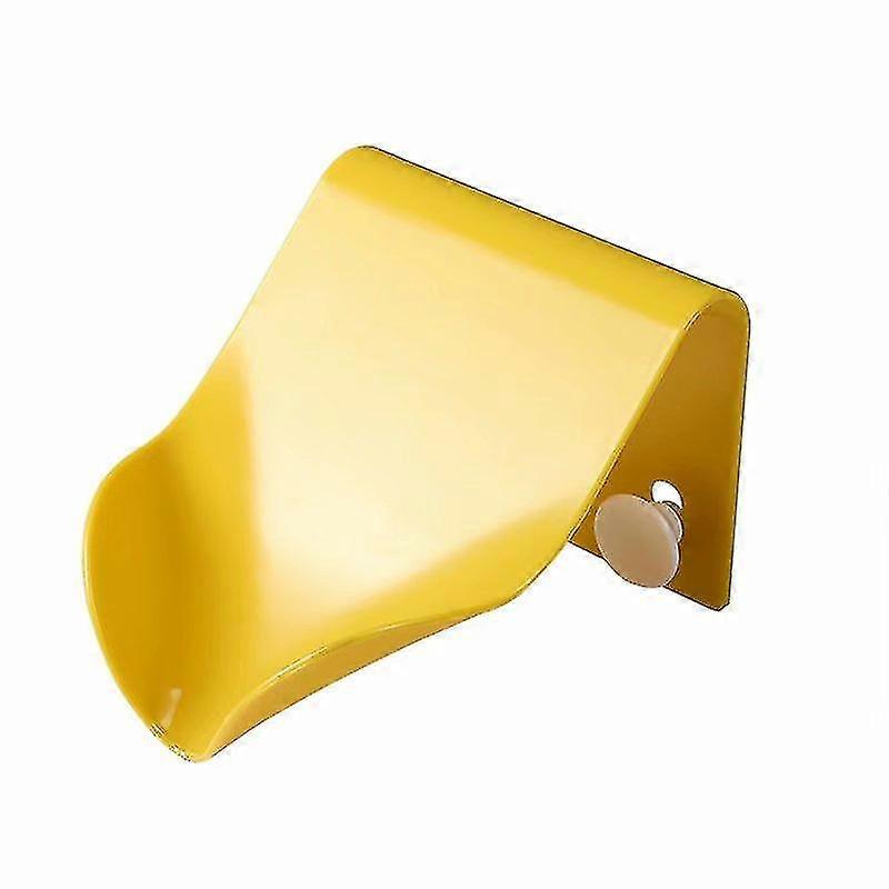 Multifunctional Wall-mounted Drain Soap Box For Kitchen And Bathroom (yellow)
