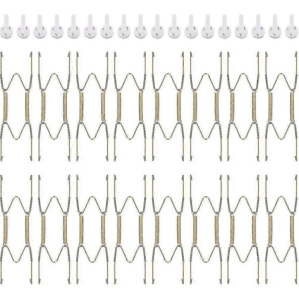 30 Pieces 6 Inch Invisible Plate Hangers With Wall Hooks