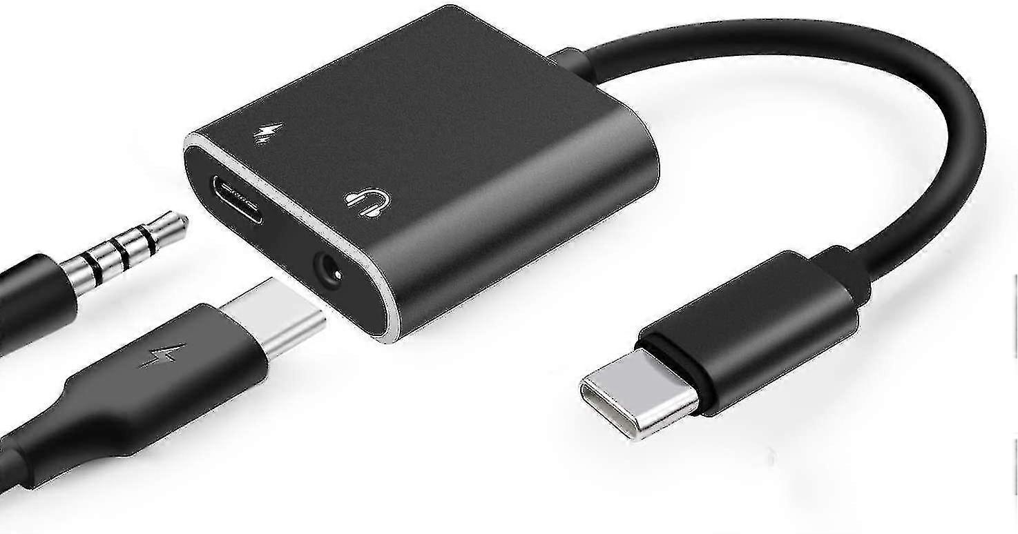 Usb-c 2-in-1 Headphone Adapter - 3.5mm Headphone Jack And Charging Adapter