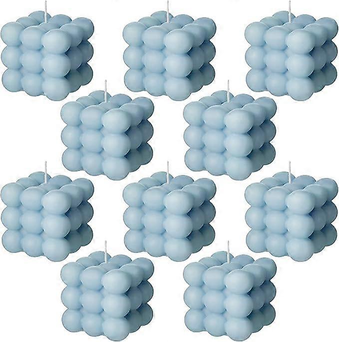 10 Pieces Bubble Candles Bulk Soy Wax Cube Candles Essential Oil Scented Aromatherapy Candle Aesthetic Decor Candle Handmade Trendy Shaped Candles for
