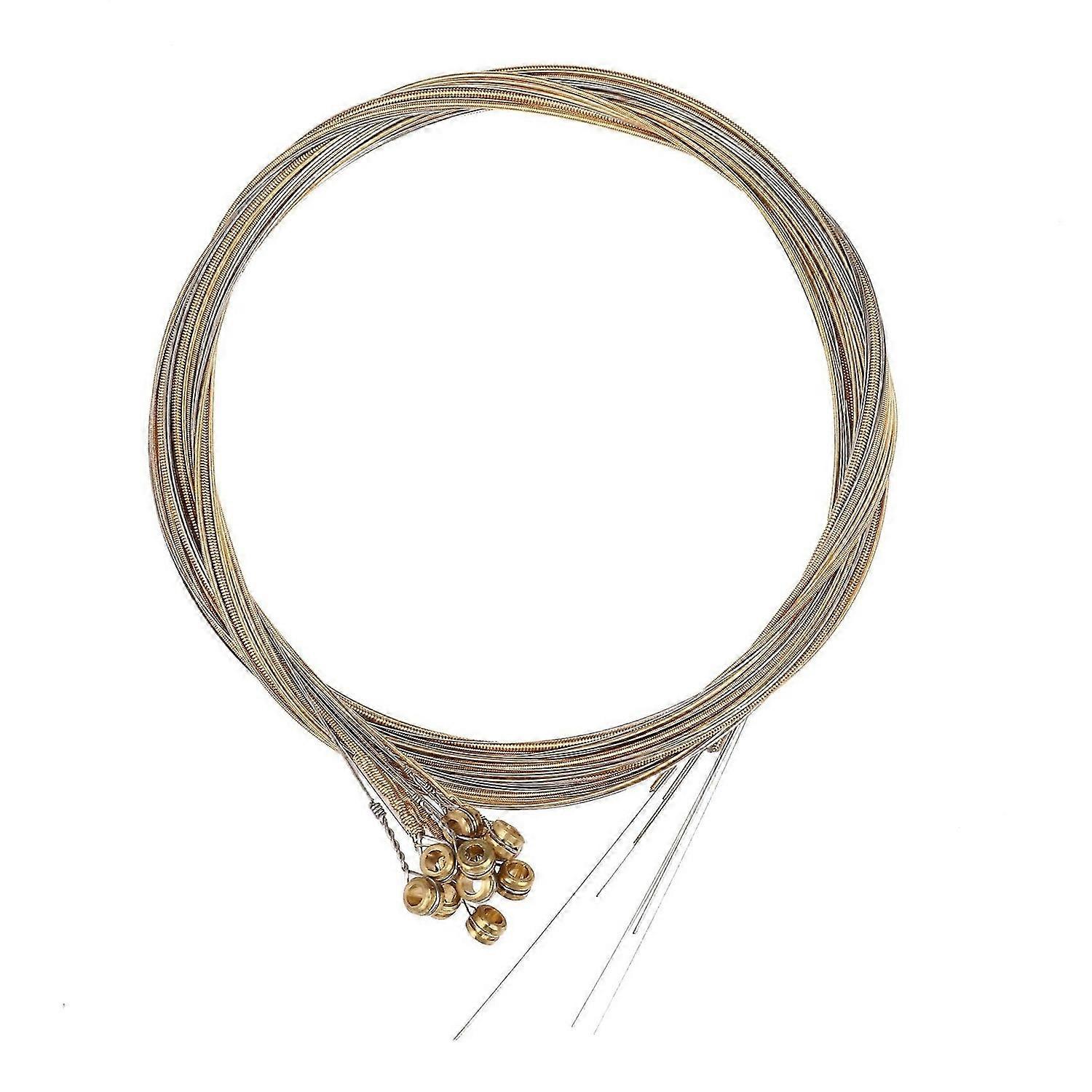 12Pcs Stainless Steel Guitar Strings Replacement 12 Strings Set compatible withGuitar Parts Accessor