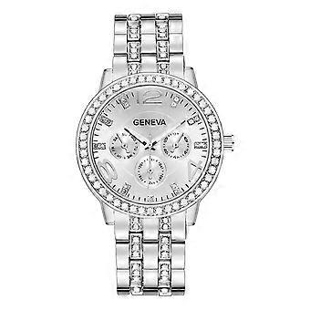 Women Fashion  Watch Clock Stainless Steel Casual Dress Wrist Crystal Jewelry