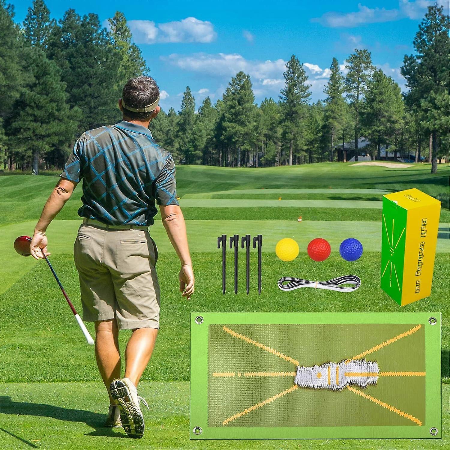Golf Training Mat for Swing Detection, Golf Impact Pratice Mat Analysis Swing Path and Correct Hitting Posture, Advanced Guide Golf Hitting Mat