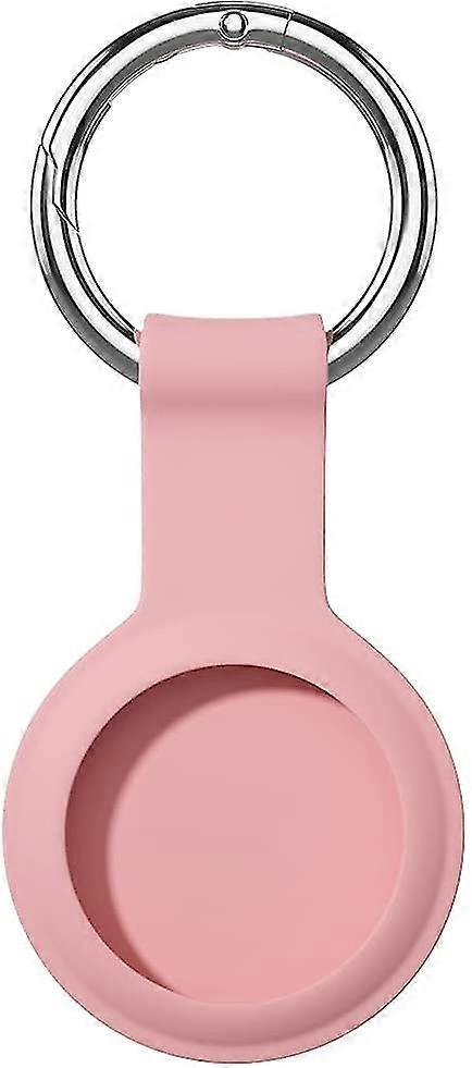 Compatible For Airtag Case Keychain ,silicone Protective Case Secure Holder With Key Ring (pink)