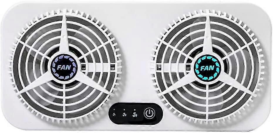 Dual Purpose Window Exhaust Fan For Car, Home, Ventilation, Deodorization, Air Purification, Cooling Fan With Adjustable Wind Speed, White