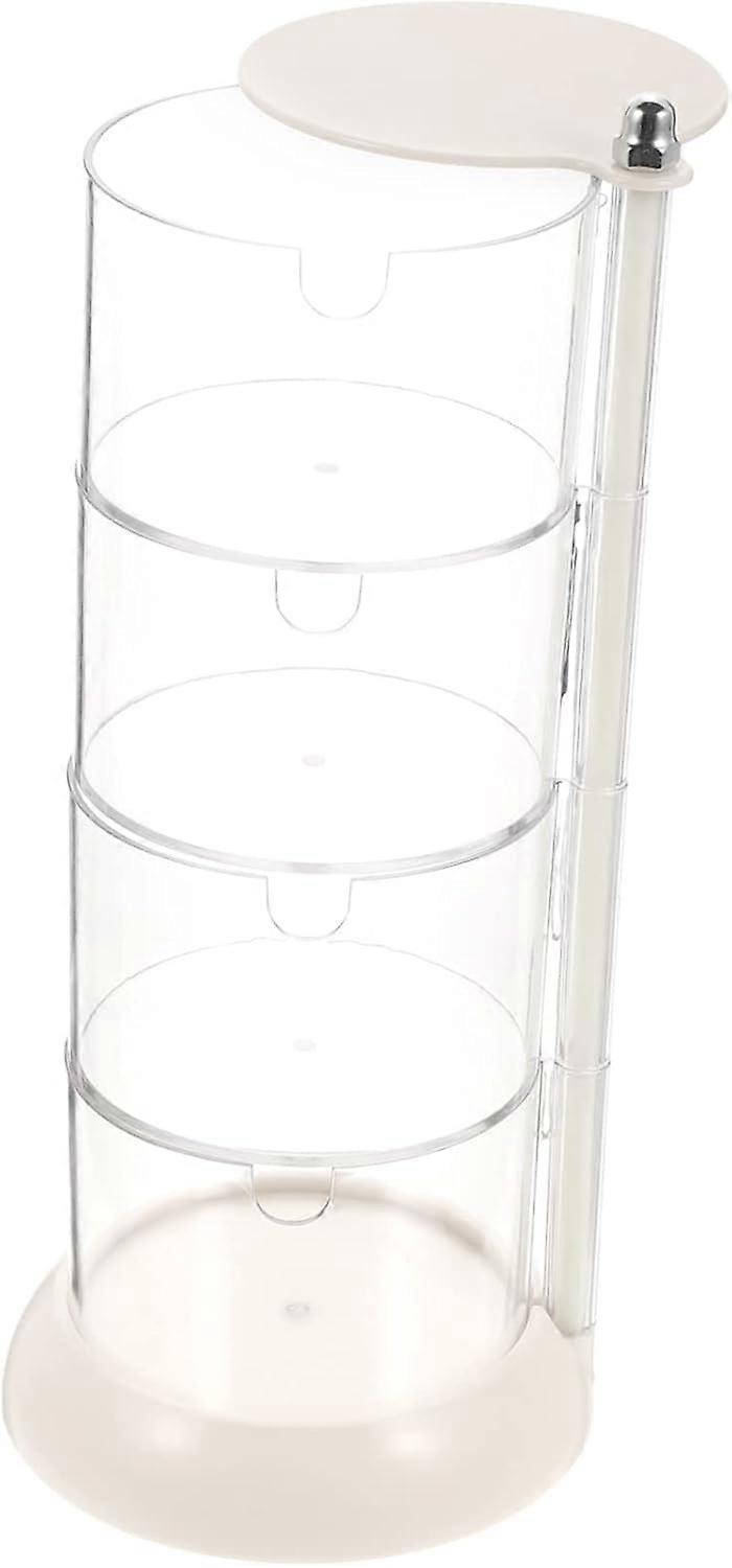 Multi-layer Storage Box Clear Container Rotatable Powder Puff Holder Beauty Egg Holder Tabletop Accessories