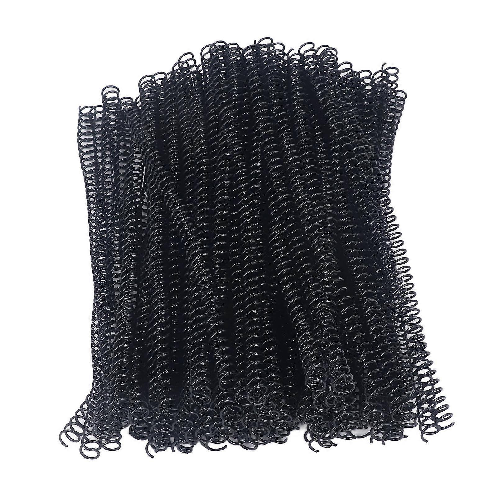 100 قطعة لفائف تجليد لولبية بلاستيكية ضياء 9.5 مم 3 / 8 بوصة 48 أسنان 4: 1 نسبة 75 ورقة سعة لورق A4 أسود