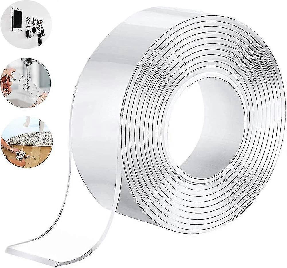 Double-sided Adhesive Tape, Washable Traceless Tape Adhesive Strips Double-sided