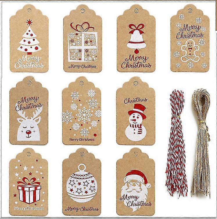durable christmas kraft paper gift tags
