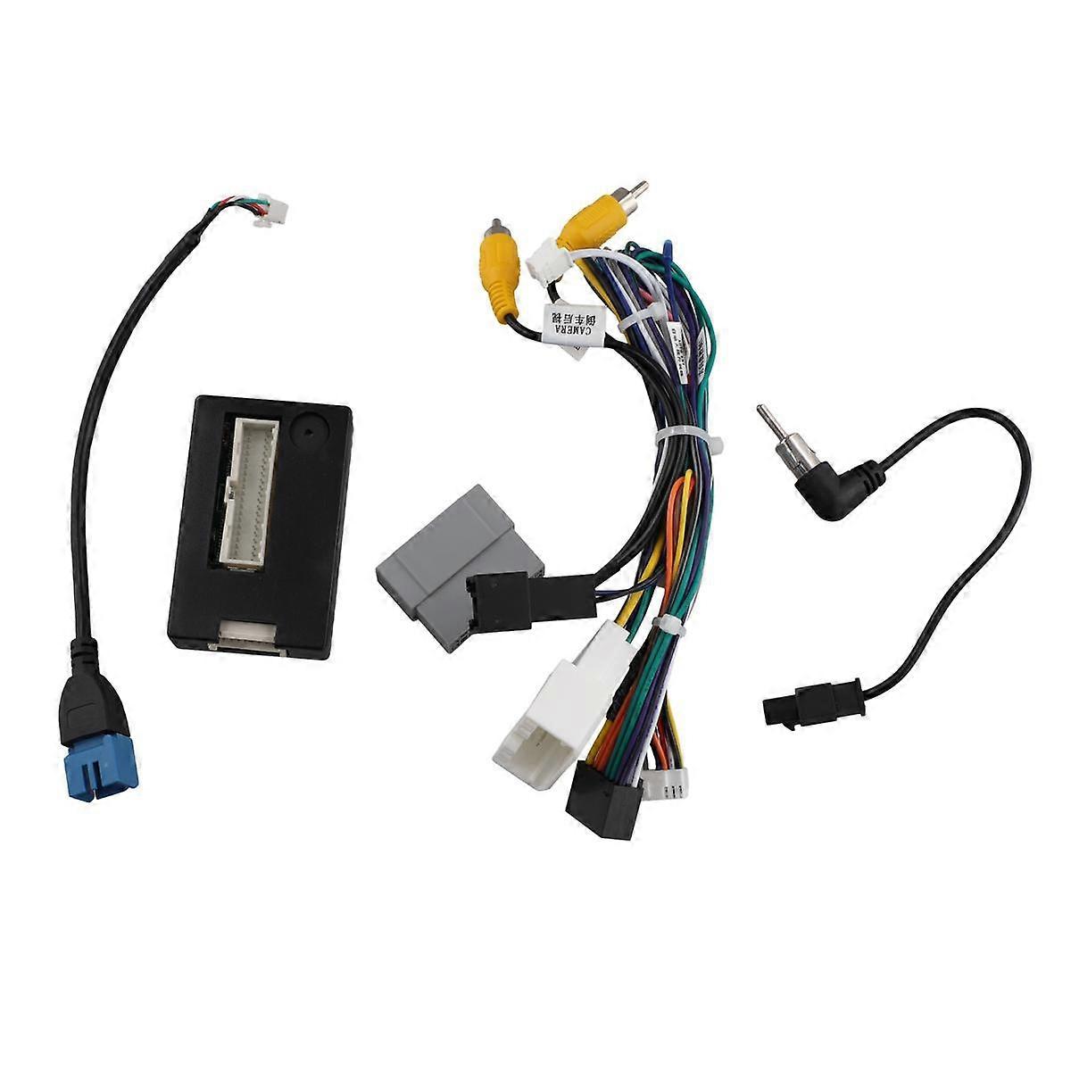 16Pin Car Stereo Wire Harness Adapter Decoder Power Cable with Canbus Box for Journey