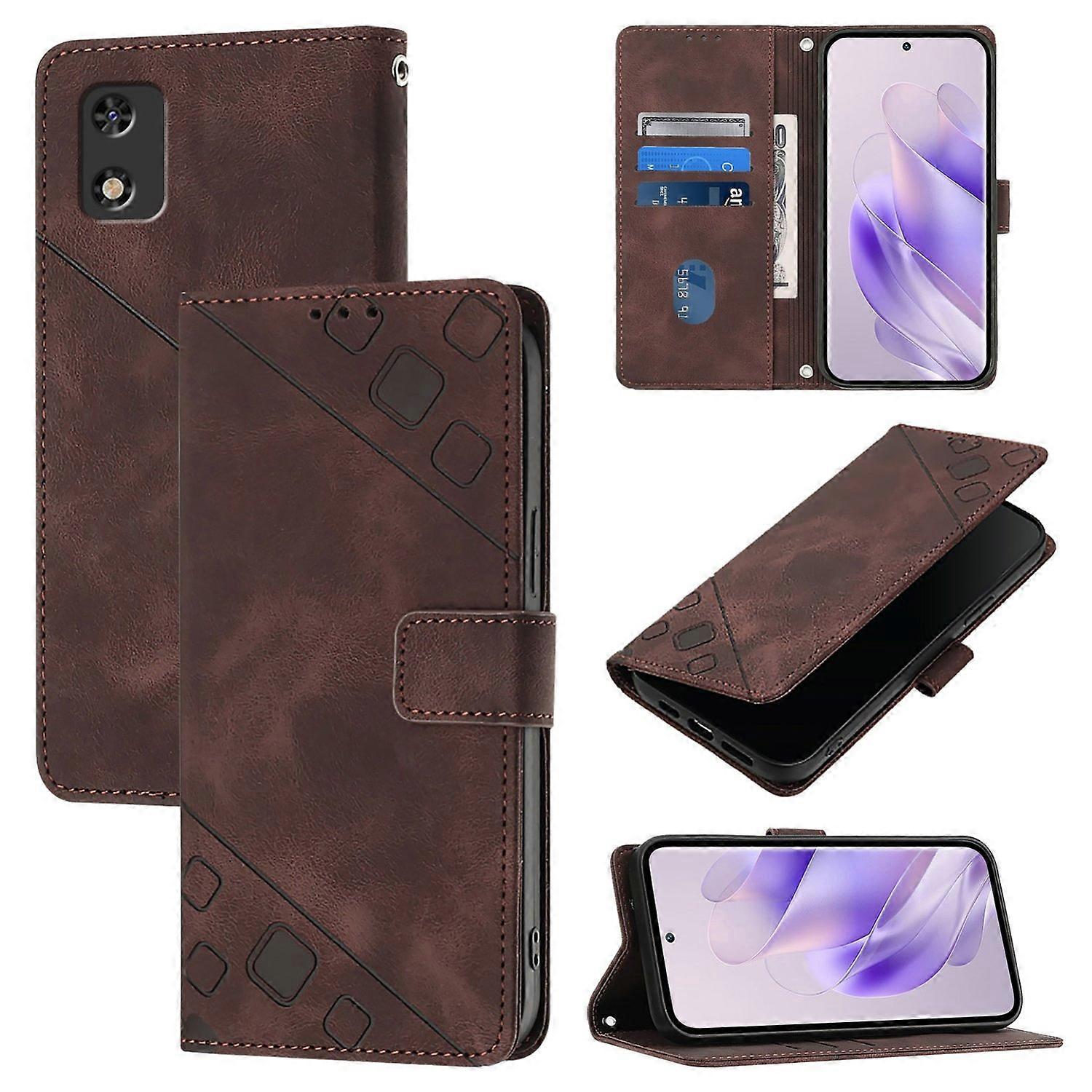 Embossed Leather Case For Itel A23 Pro / A17