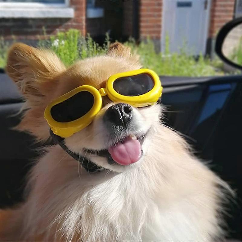 MIMIGO Dog Sunglasses Anti-UV Eye Protection Goggles Waterproof Windproof Anti-Fog for Small Pet Puppy Cat