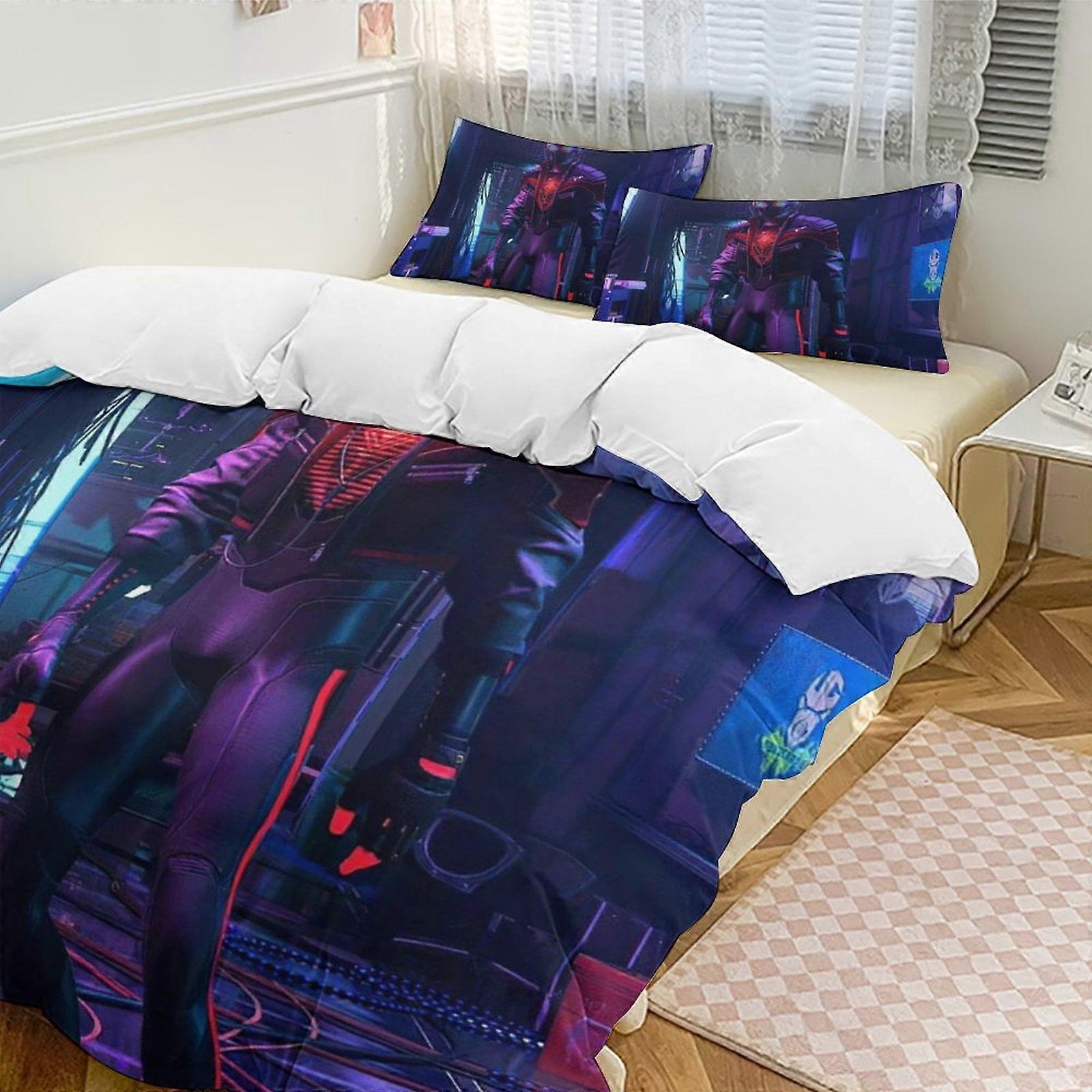 Zm666 Spider-Man 3-Piece Twin Bed Set - Includes 1 Single Quilt And 2 Pillow Cases Bedding - Fade Resistant Microfiber Lc666