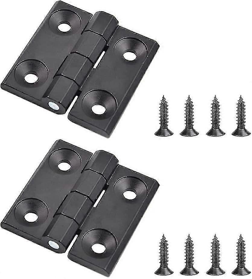 2 قطعة مجلس الوزراء يتوقف الباب المفصلي لمجلس الوزراء سبائك الزنك الباب مع مسامير، أسود جودة عالية