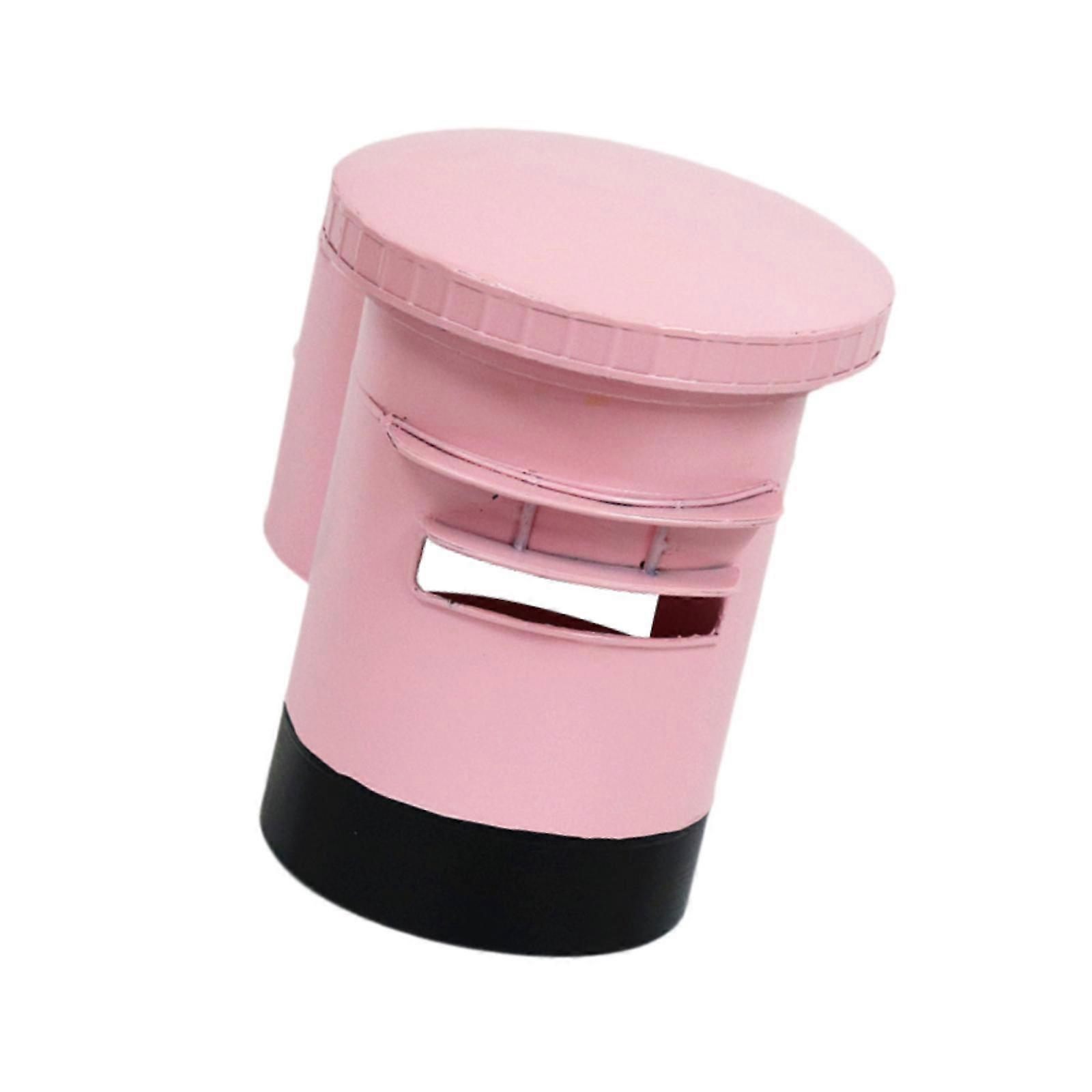 Postbox Piggy Bank Retro Design Postbox Ornament for Ideal Gift Outside Home Pink
