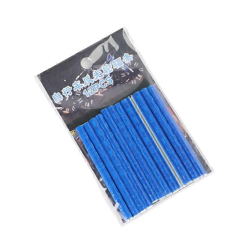 12PCS Bicycle Reflective Stickers Wheel Spoke Clip Tube Safety Warning Light Reflector Bicycle Light Accessories 75mm