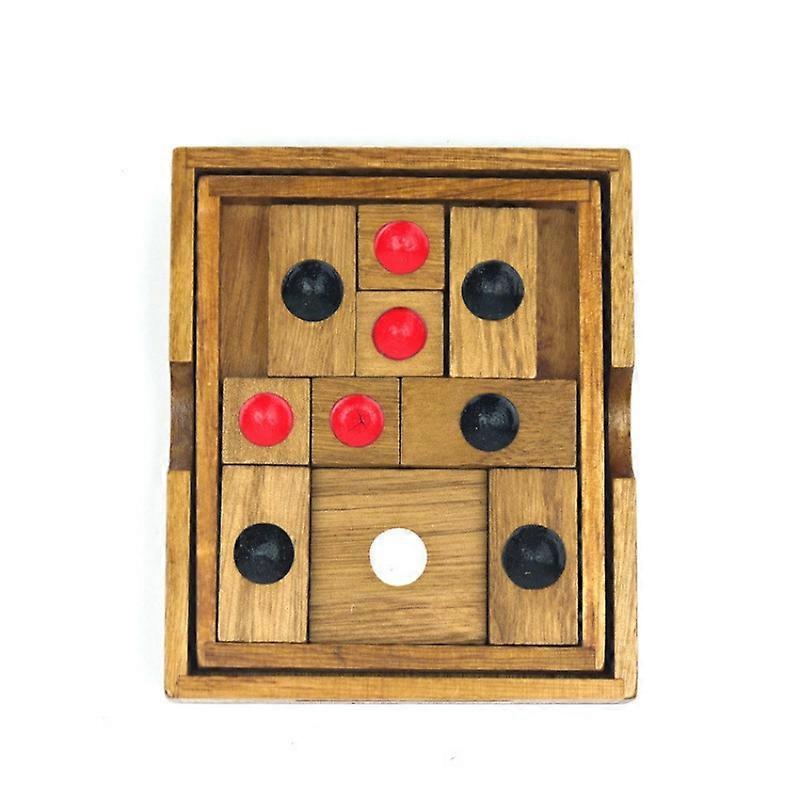 Sliding Game - 11.5x9.5x2.3CM - Reflection game - Puzzle game - Patience game - Wooden logic game