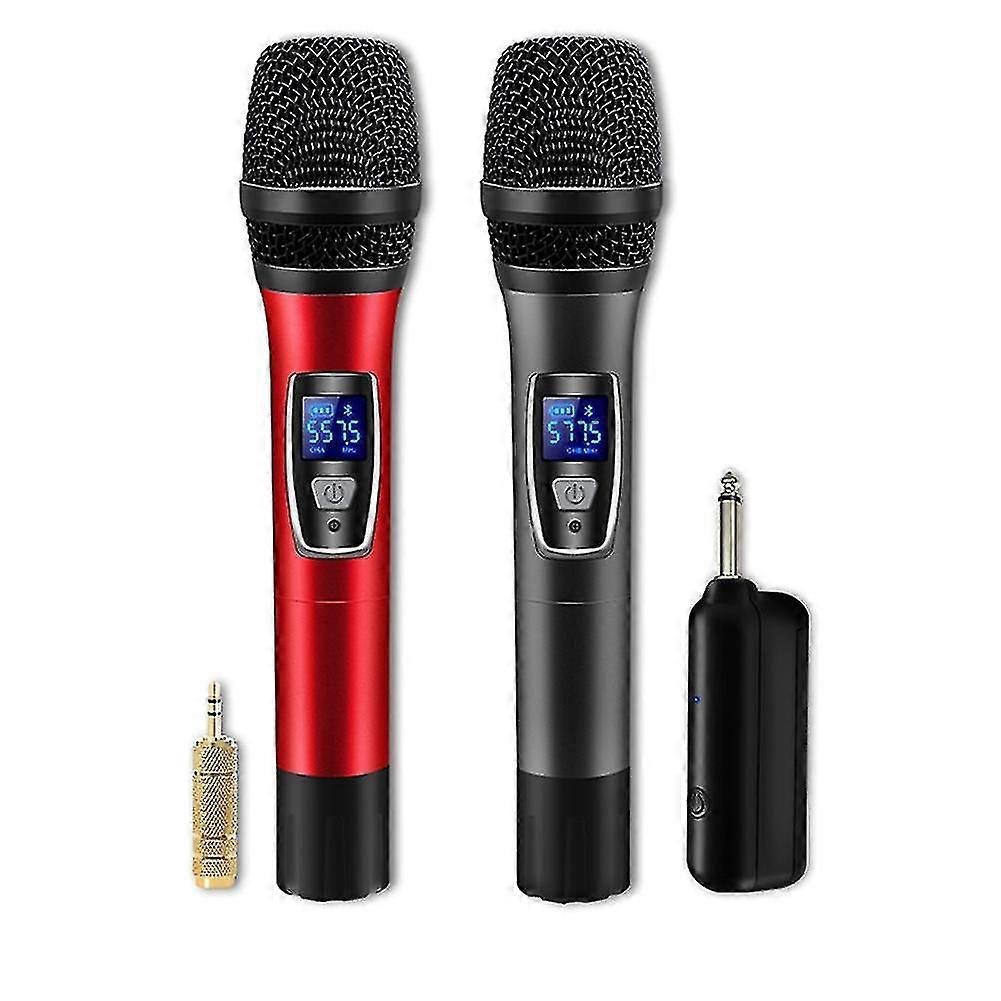 UHF langaton Bluetooth-käsimikrofoni, ladattava vastaanotin karaokea varten