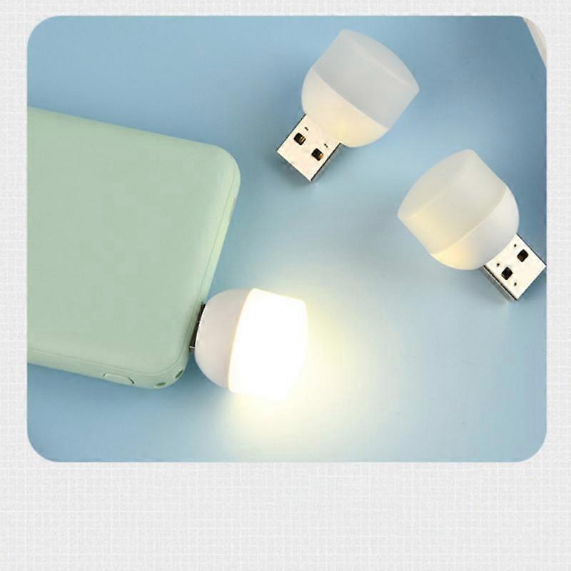 USB Night Light Portable LED Small Book Lamps Protection Reading Light USB Plug Computer Mobile Power Charging Desktop Decor
