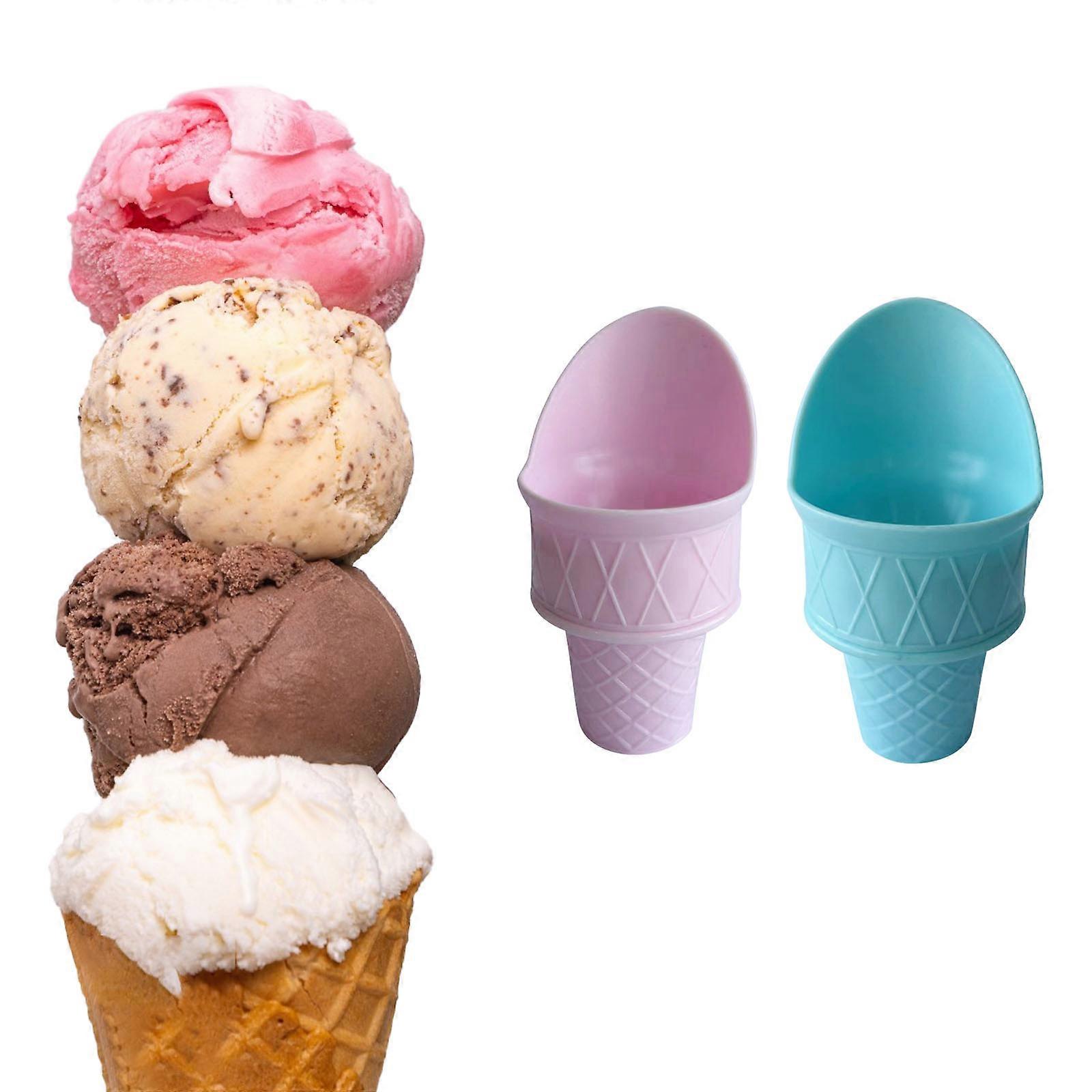2/4 Stück Kunststoff-Eistütenhalter Eiscreme-Schneekegel-Rack