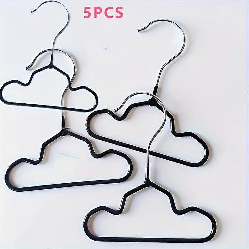 "Versatile" 5-Pack Mini Pet Clothes Hangers - Non-Slip, Dual-Use For Wet & Dry Apparel, Cute Design For Dogs And Small Pets
