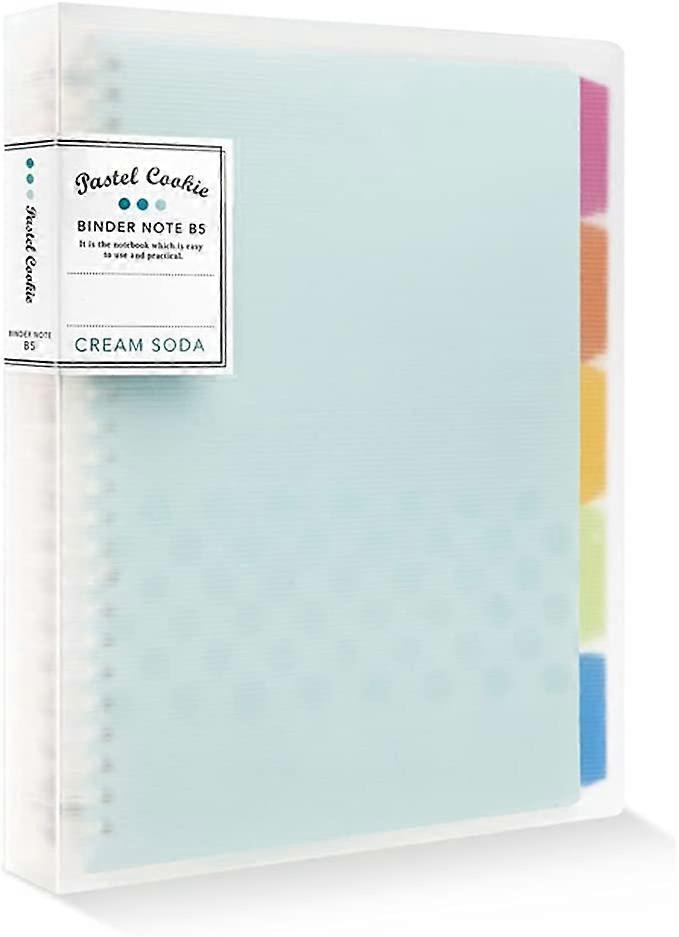 5 Subject Project Notebook A5B5A4 Refillable Binder Journal Notepad Lined Writing Diray Loose-Leaf Subject Dividers for Student Office Writing