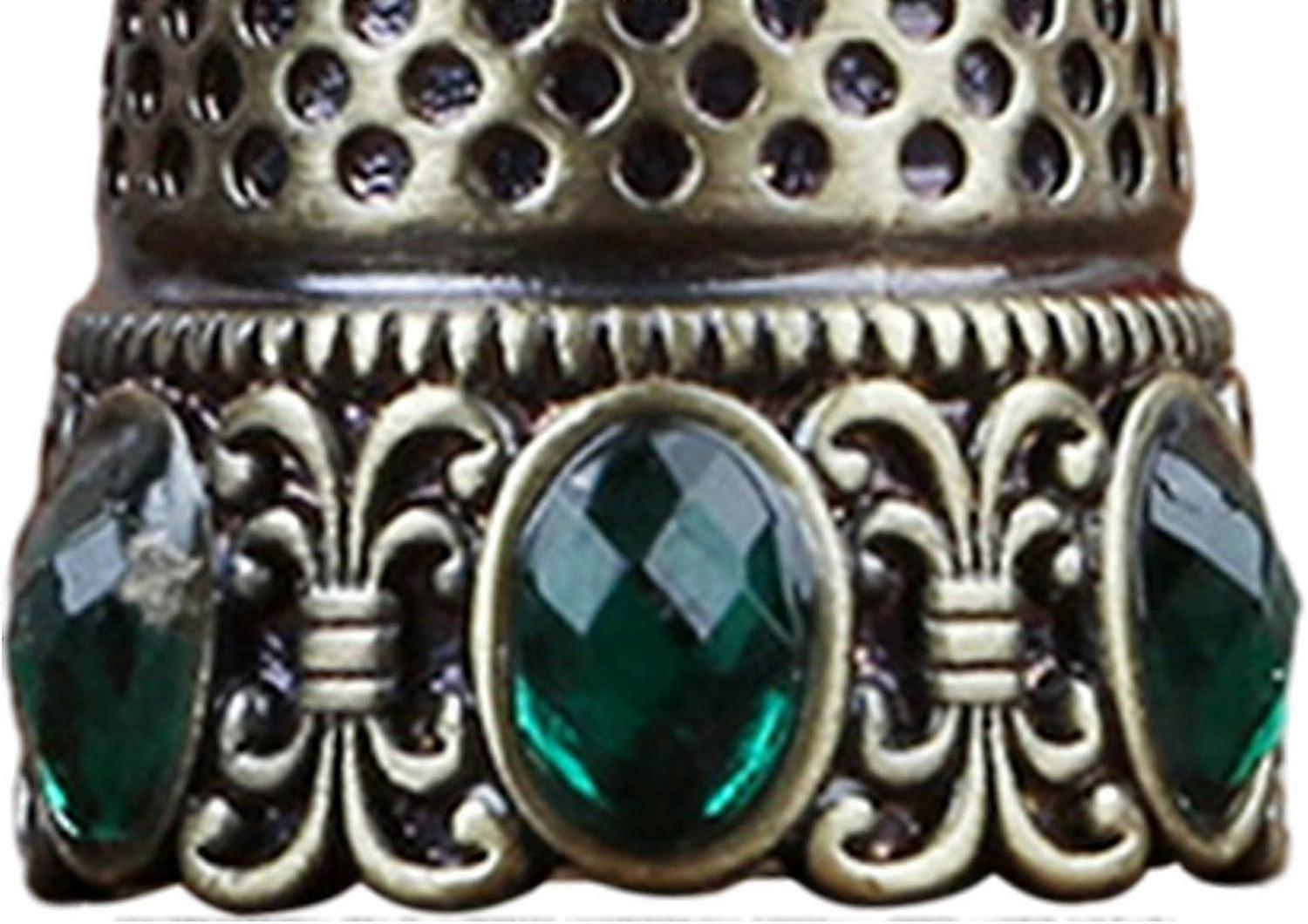 Crystal Bronze Sewing Thimble Finger Guards - Fingertip Thimble Finger Protector for Cutting