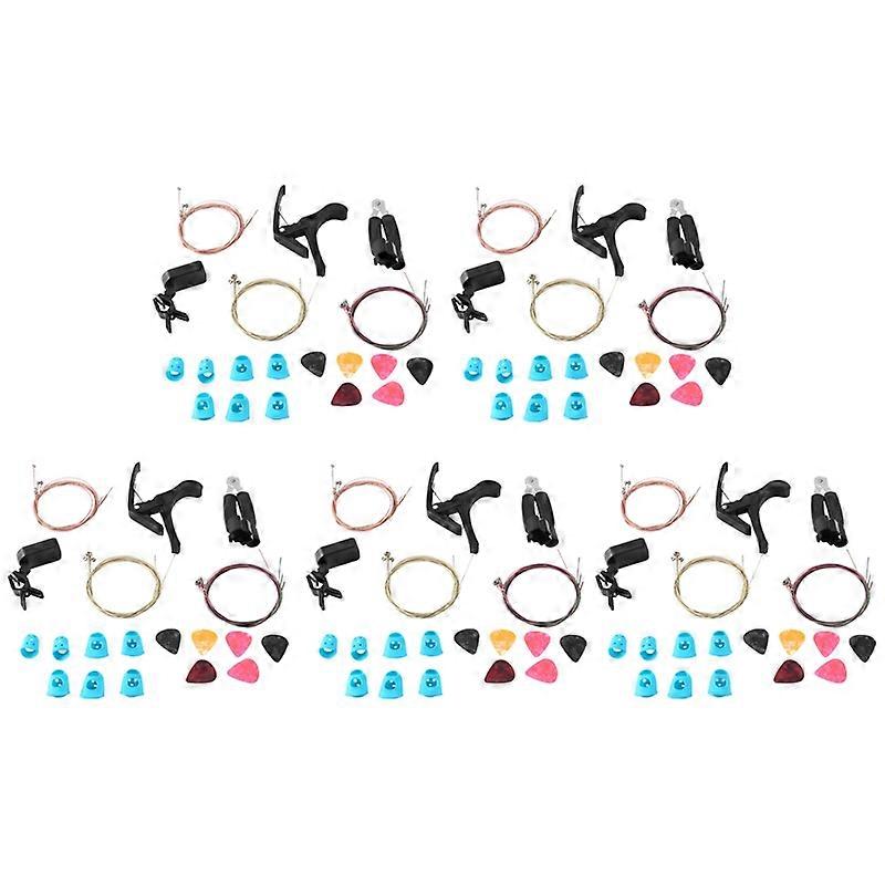 1Set Guitar Accessories Set Ukulele Tone Changing Clip String Changing Tool Plastic+Silicone+ABS+Electronics