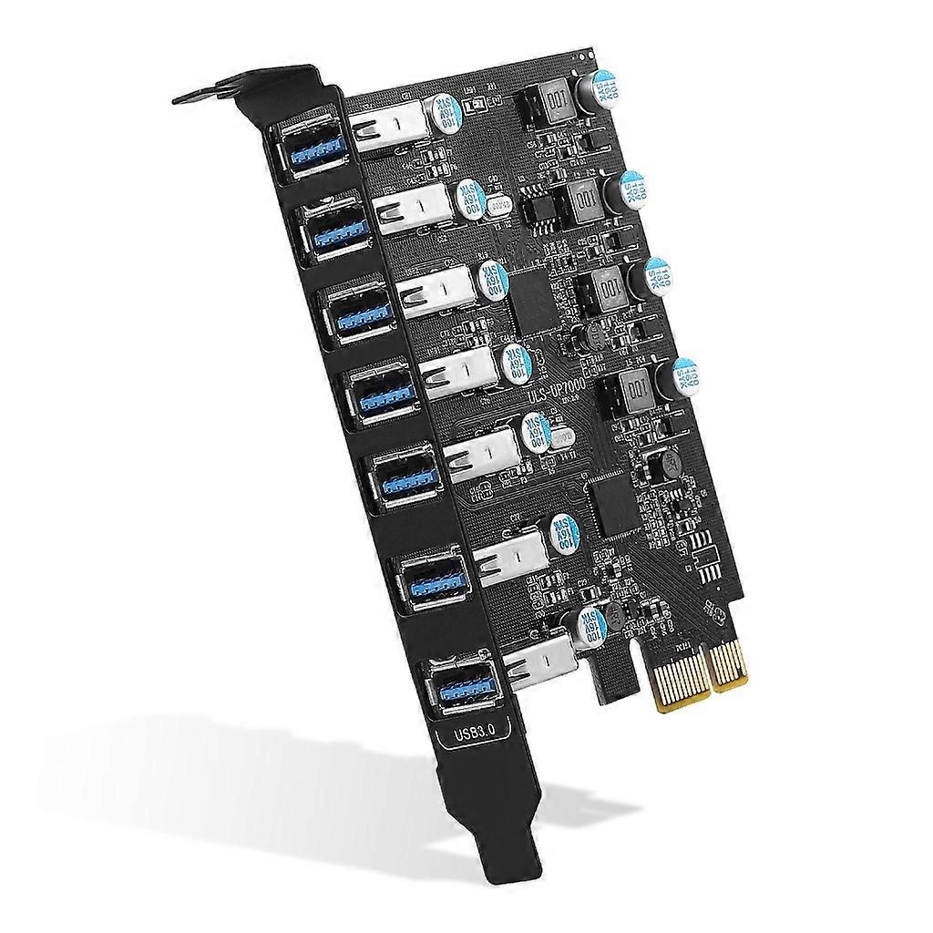 Scheda di espansione da PCI-E a USB3.0 a 7 porte 7x USB-A PCI-Express USB 5Gb Suport UASP