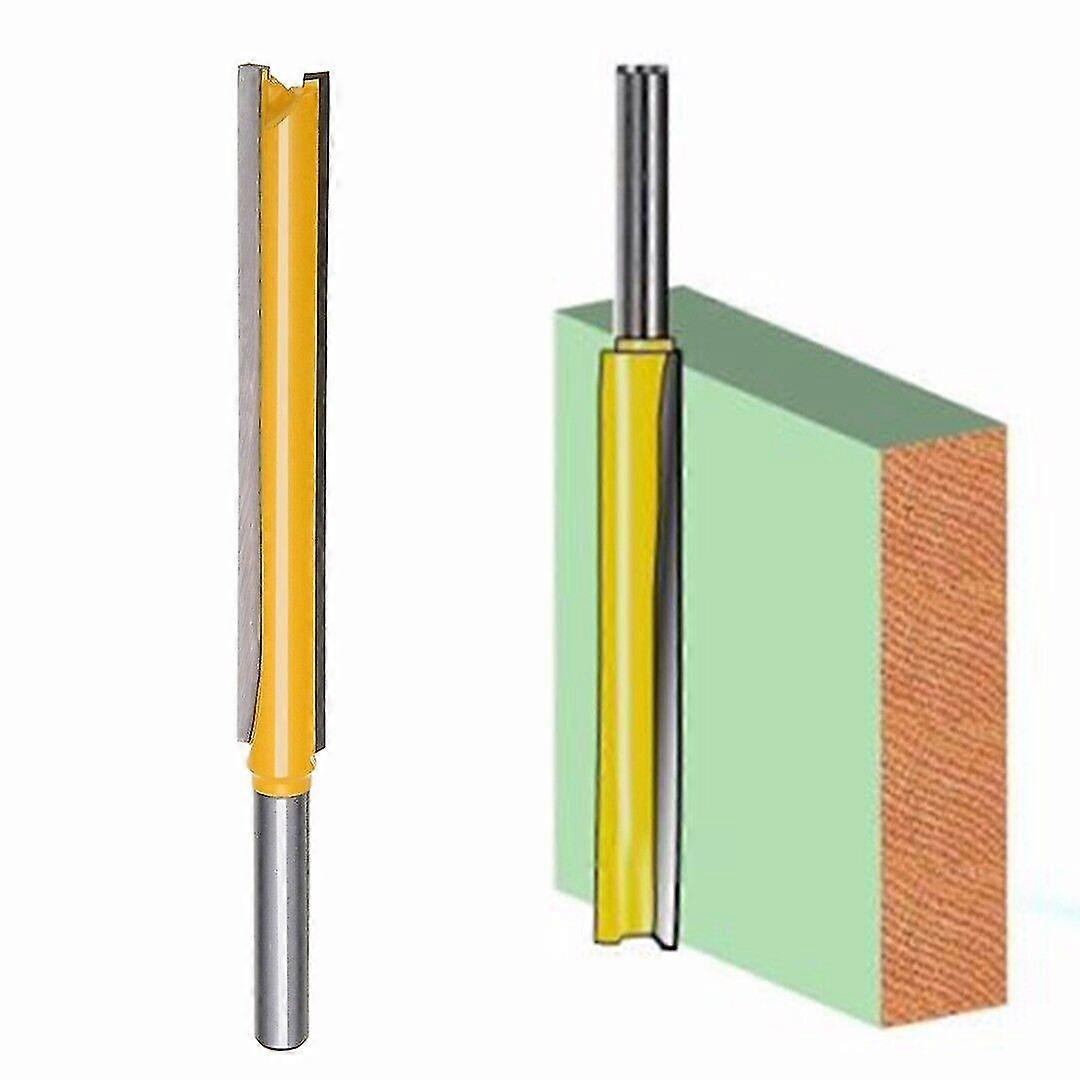 1 pc 1/4" Shank Diameter Double Flute 3" Blade Extra Long Straight Router Bit