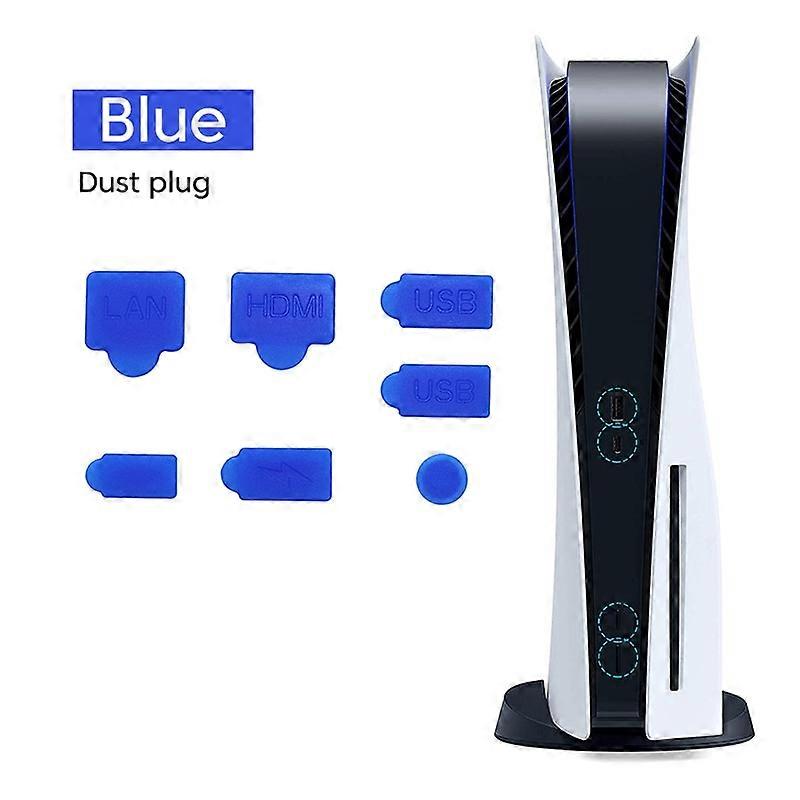 Βύσμα σκόνης για κονσόλα παιχνιδιών PS5 7 PCS/set Προστατευτικό σκόνης σιλικόνης Αντι-σκόνη Κάλυμμα Dustproof Plug για PS5 Αξεσουάρ κονσόλας παιχνιδιών