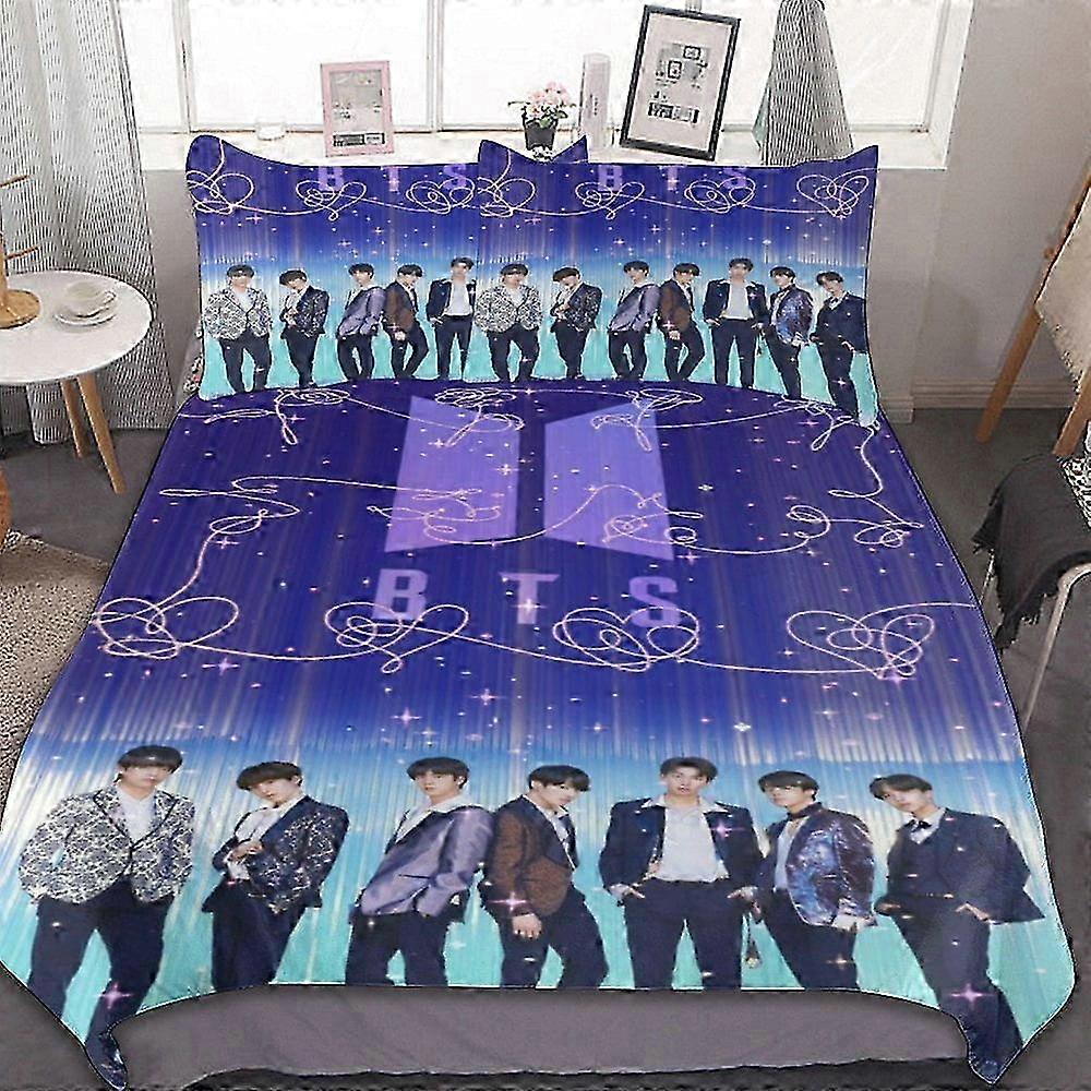 n2009 Bed Sheets Kpop B Bedding Set Twin Size,Kpop B Kpop B Duvet Cover for Boys Gir Teens,Soft Comfortable Breathable Kid3 s with Zipper (1 Duvet Cov
