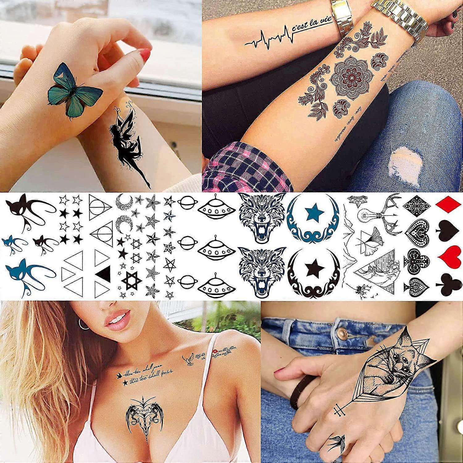 12 Tatouages Temporaires Halloween + Strass - Maquillage Effrayant Pour Jour Des Morts, Fêtes Déguisées